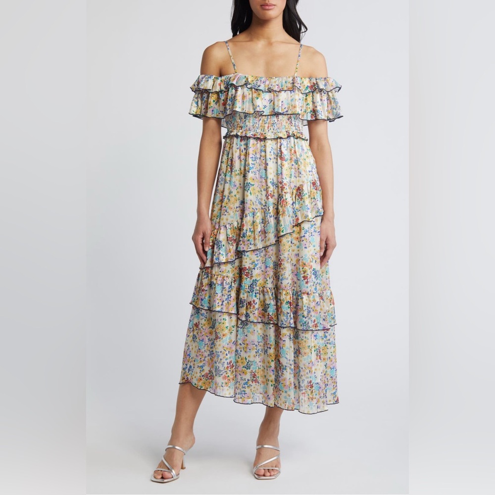 NWT Off shoulder floral midi dress